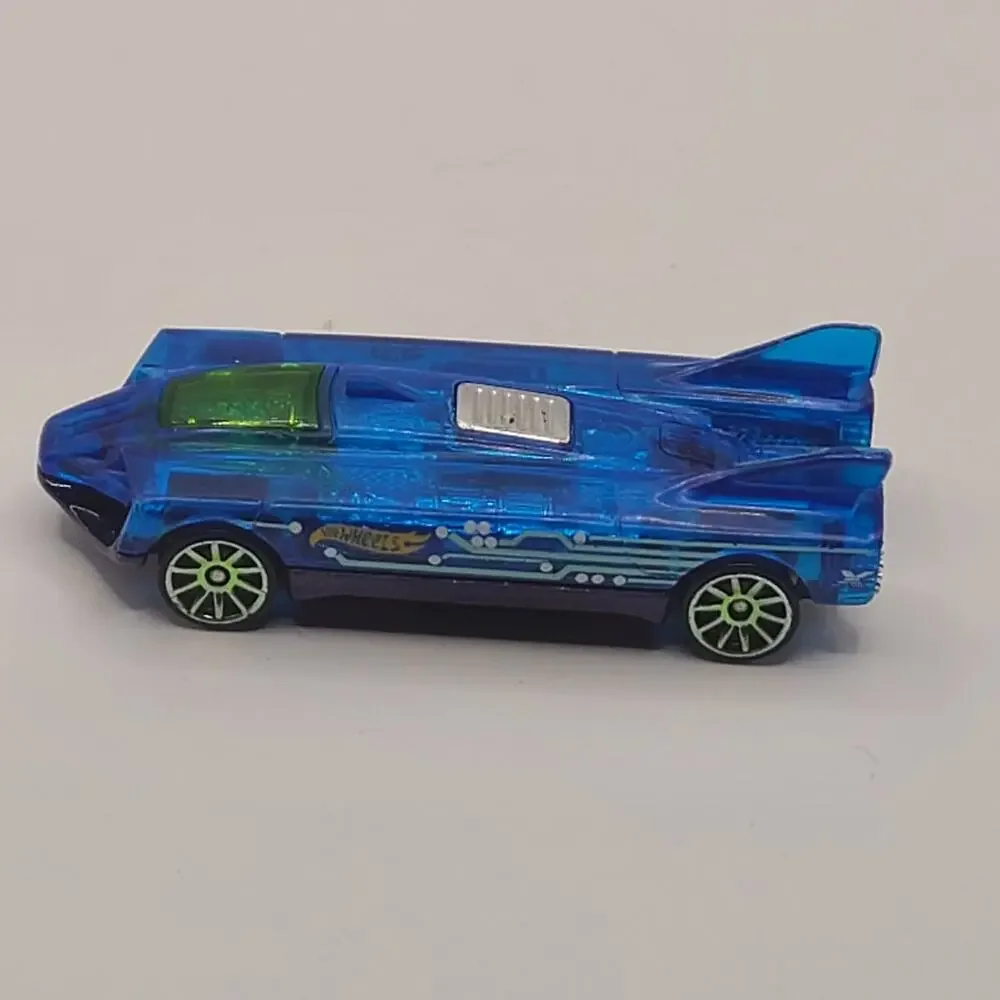 2014 HOT WHEELS CFH05 SPEED SLAYER SEE THRU BLUE 1:64 DIECAST 3